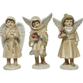 CREAM/COLOUR(S)ANGEL CHILD GOLD GLITTER 3ASS L9.00-W11.00-H18.50CM